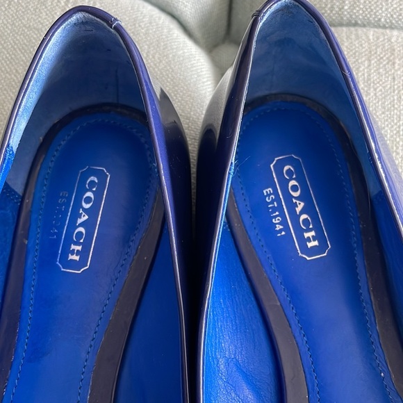 Coach Wesley Blue Patent Leather Flats - Picture 5 of 16